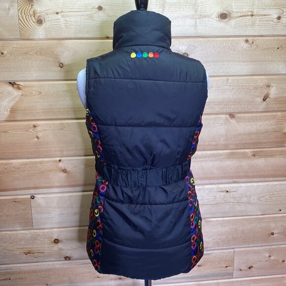 Coogi Multi Colored Puffer Vest with Belt Size Large 12/14 - Picture 6 of 11